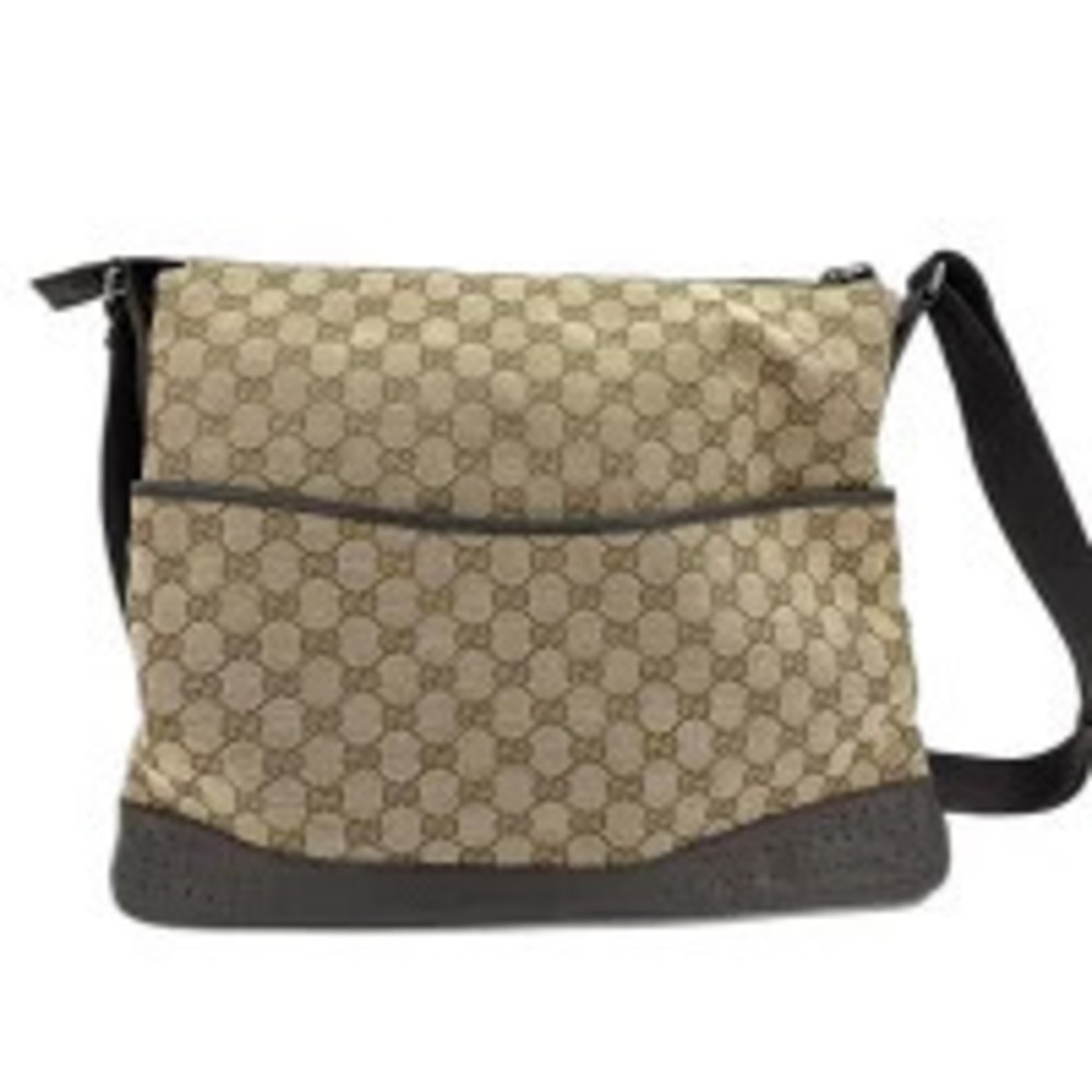 Gucci GG Canvas Shoulder Bag Brown
